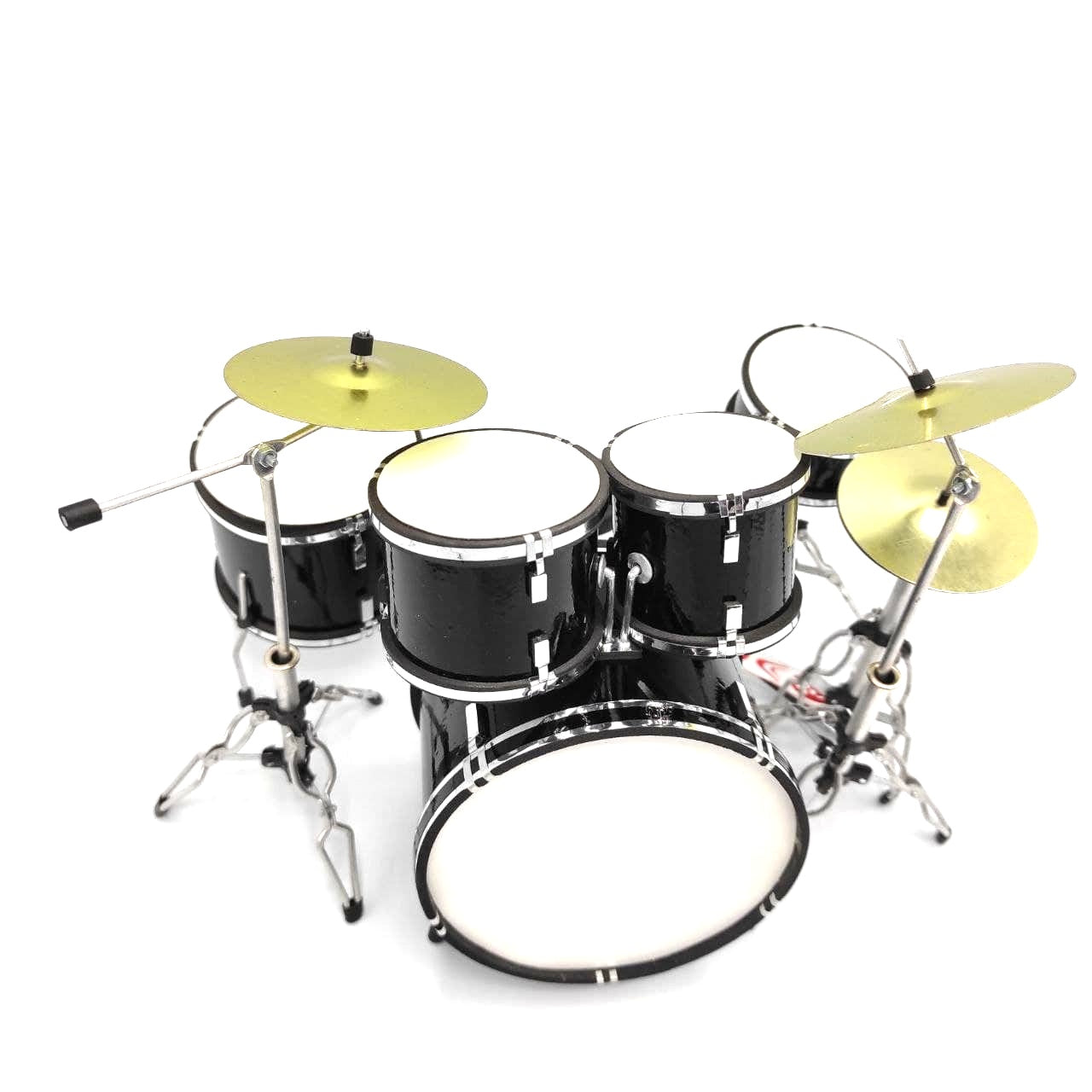 Zwart mini-drumstel MDR-0022 op schaal 1:5 met mogelijkheid tot personalisatie met gravure