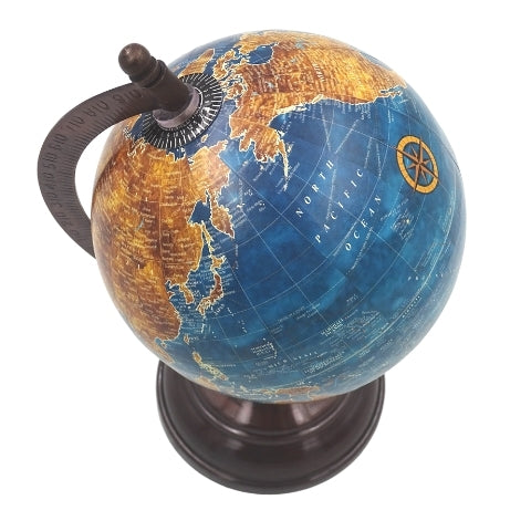 Decoratieve globe Blue Ocean met gepersonaliseerde gravure