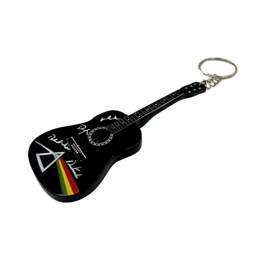 Sleutelhanger in de vorm van een gitaar van hout in Pink Floyd-stijl - Tribute - DSOM