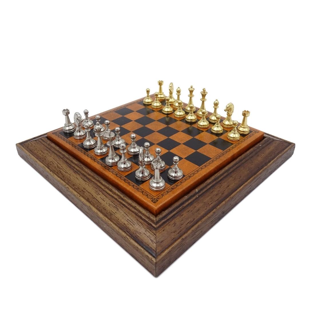 Exclusief metalen magnetisch schaakspel Italfama 18x18 cm – N300