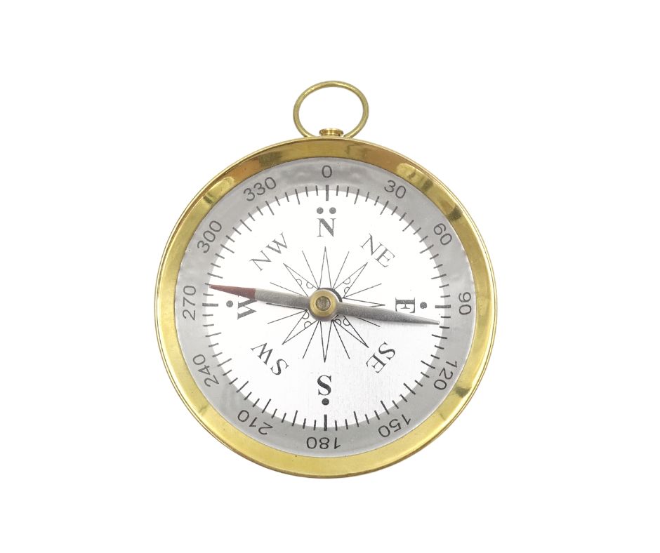 Messing kompas in een houten doos met mogelijkheid tot personalisatie met gravure - elegant cadeau voor liefhebbers van maritieme stijl, diameter 7,5 cm, hoogte 1,5 cm