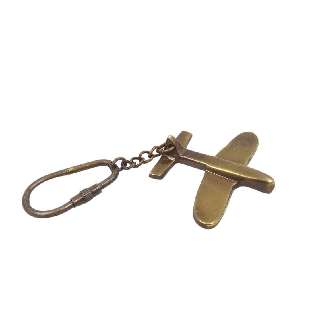 Sleutelhanger vliegtuig van aluminium N-3480B, personaliseerbaar met gravure