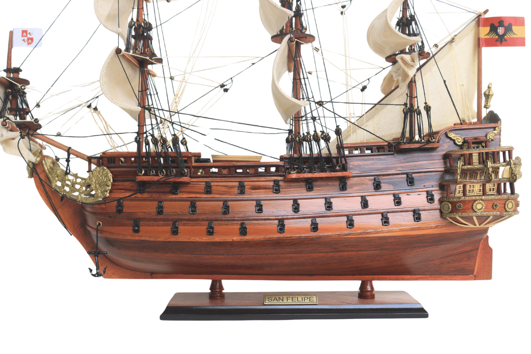 Exclusief model van het zeilschip San Felipe – SF4, mogelijkheid tot personalisatie door gravure