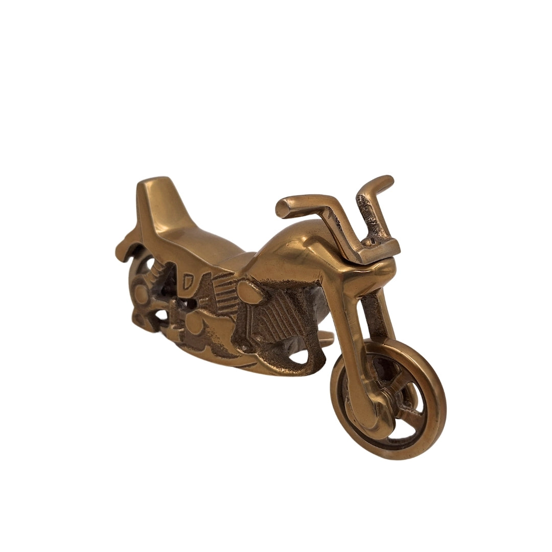 Metalen motormodel N-2960 van aluminium in antiek messing – gepersonaliseerde gravure als cadeau, afmetingen 17,5 x 10 cm