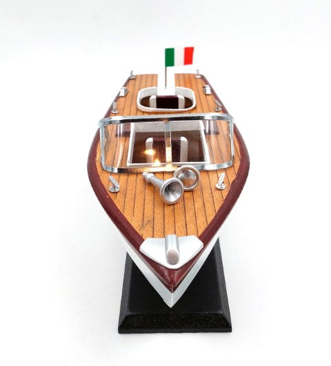 Model van motorboot Reeva van hout 35x11x13 cm
