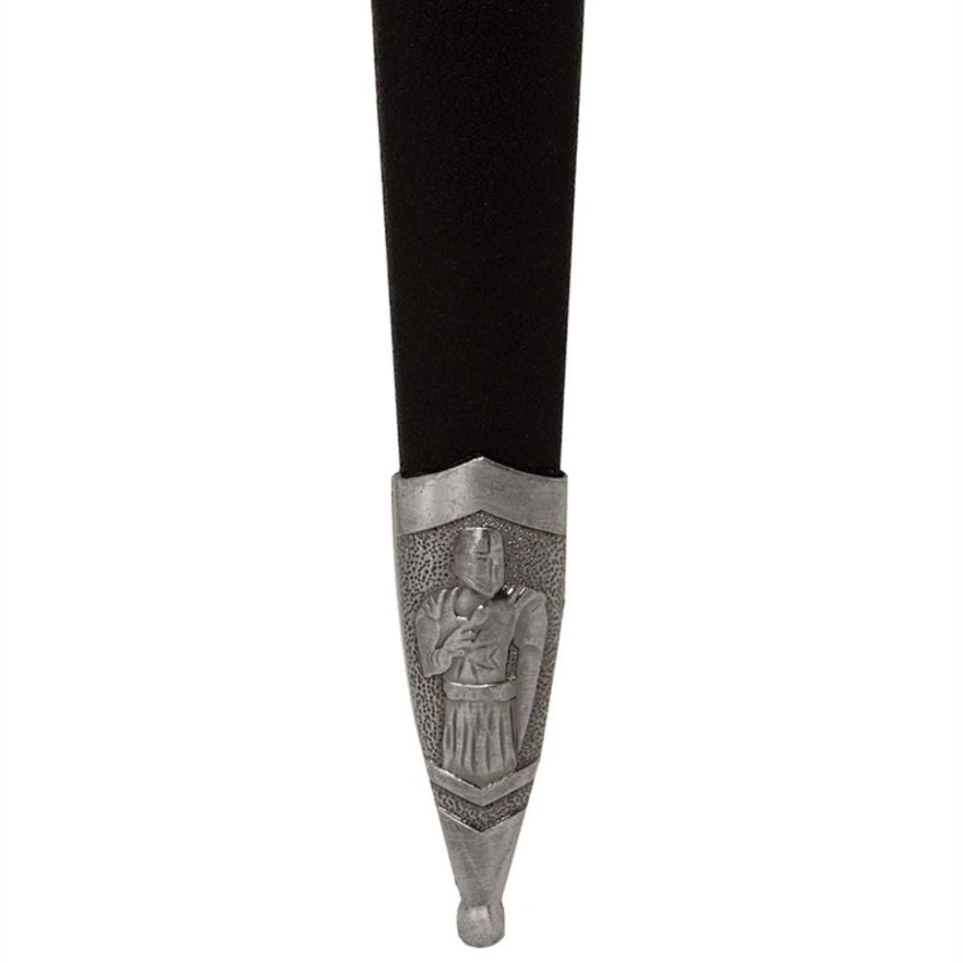 Decoratieve Tempeliersdolk met schede en gravure - replica van roestvrij staal, 40 cm
