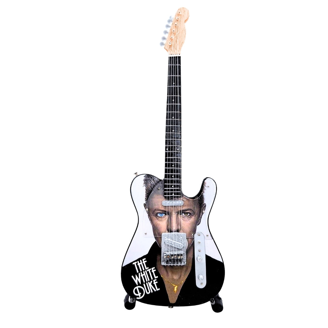 Mini-verzamelaarsgitaar David Bowie MGT-8976 met gravure