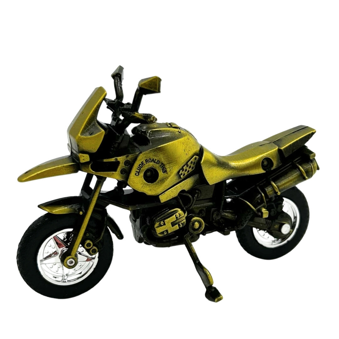 Model van metalen motorfiets HJ1 in donkergroene kleur met mogelijkheid tot personalisatie met gravure