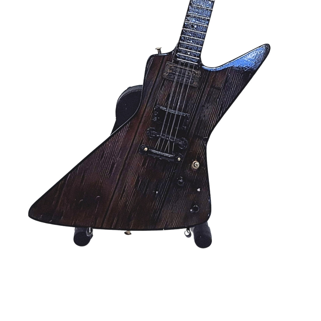 Minigitaar Metallica James Hetfield MGT-8860 met gravure - Mahoniehouten decoratie 27,5 cm als cadeau voor rockfans en verzamelaars