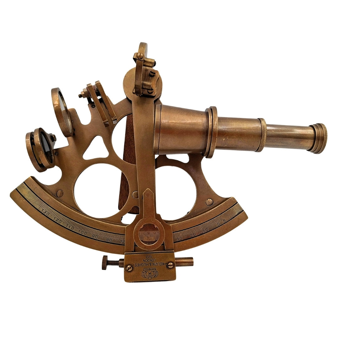 Grote messing sextant met mogelijkheid tot personalisatie met gravure
