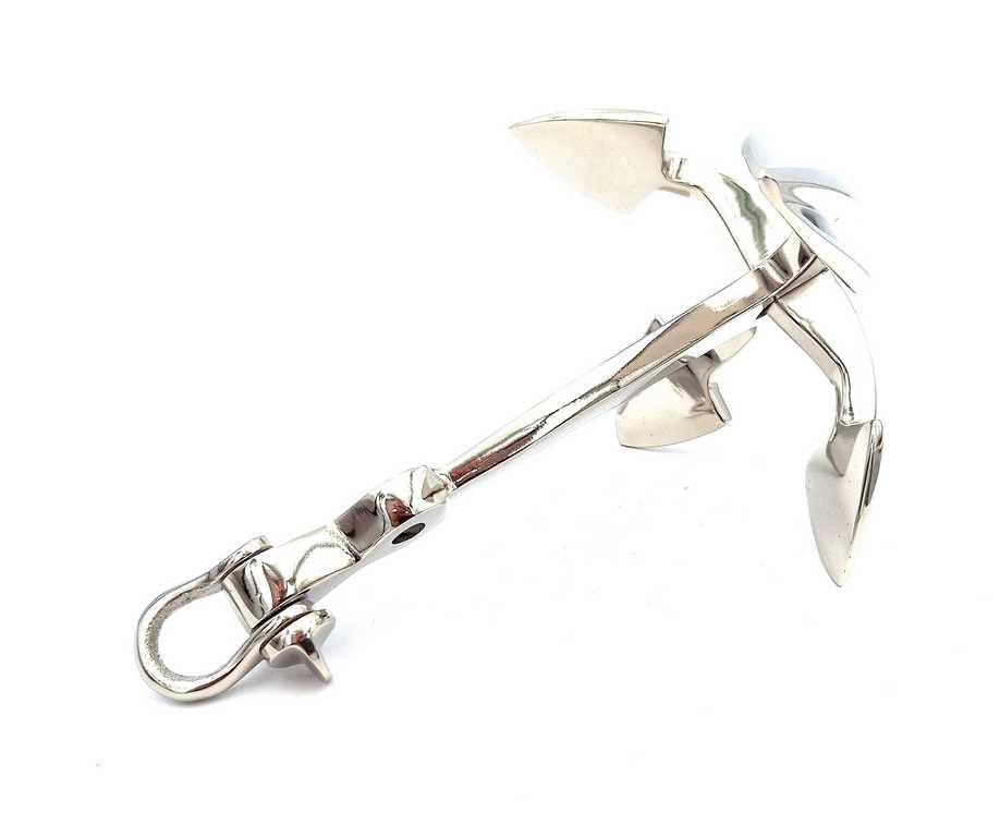 Metalen anker 20 cm zilver met mogelijkheid tot gravure - maritieme decoratie als cadeau voor liefhebbers van de zee en zeilen