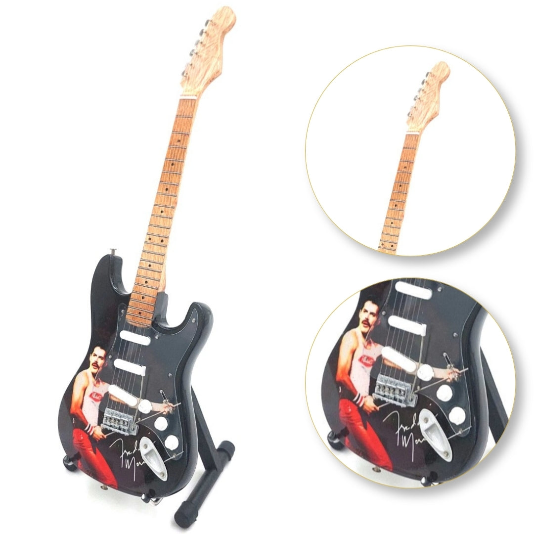 Mini-verzamelgitaar Freddie Mercury met gravure