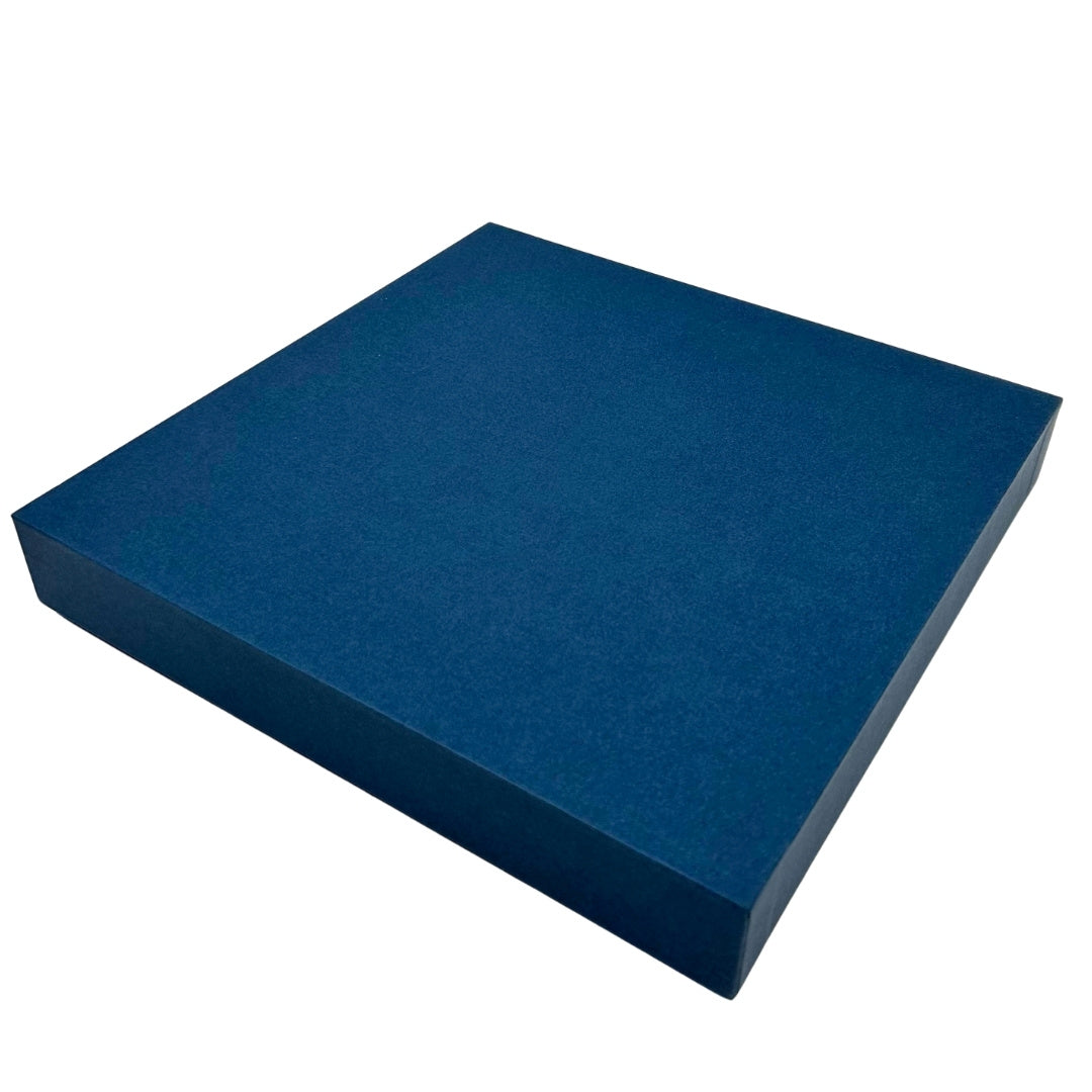 Elegant marineblauw leren notitieboek A5 met pen en gepersonaliseerde gravure in geschenkdoos