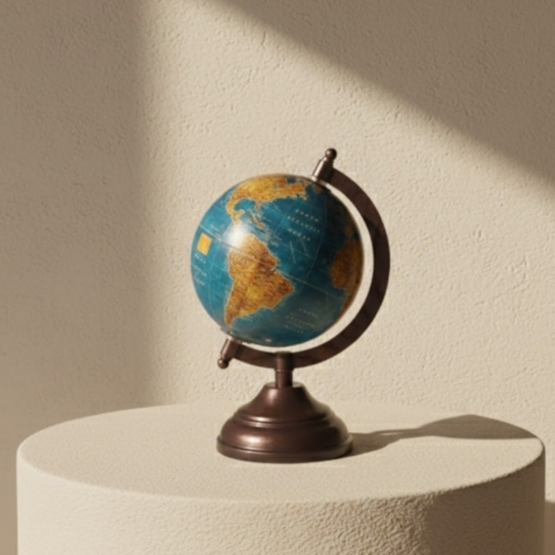 Decoratieve globe Blue Ocean met gepersonaliseerde gravure