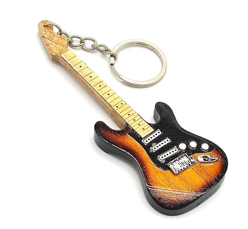 Sleutelhanger in de vorm van een Deep Purple-gitaar