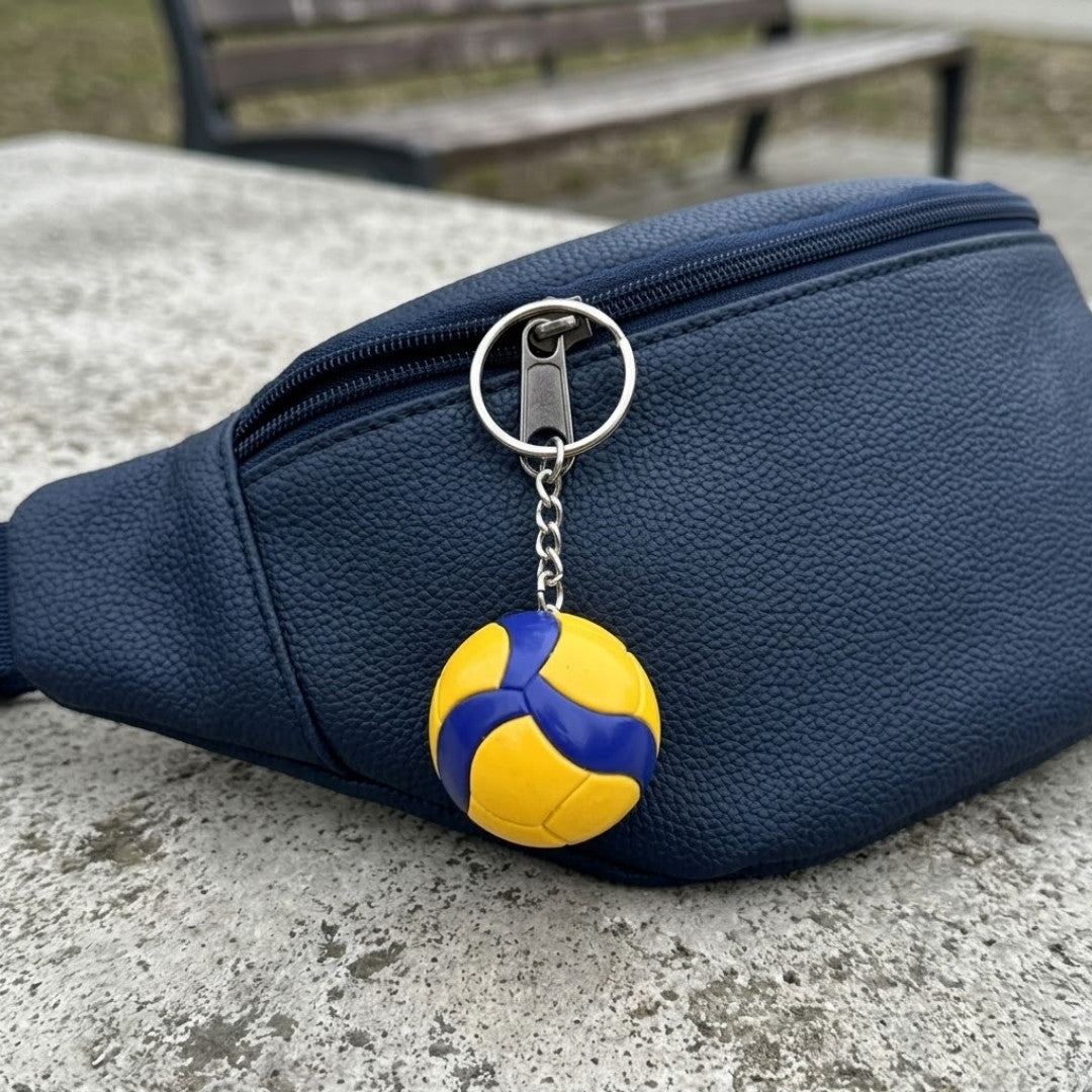 Sportieve sleutelhanger volleybal met gravure