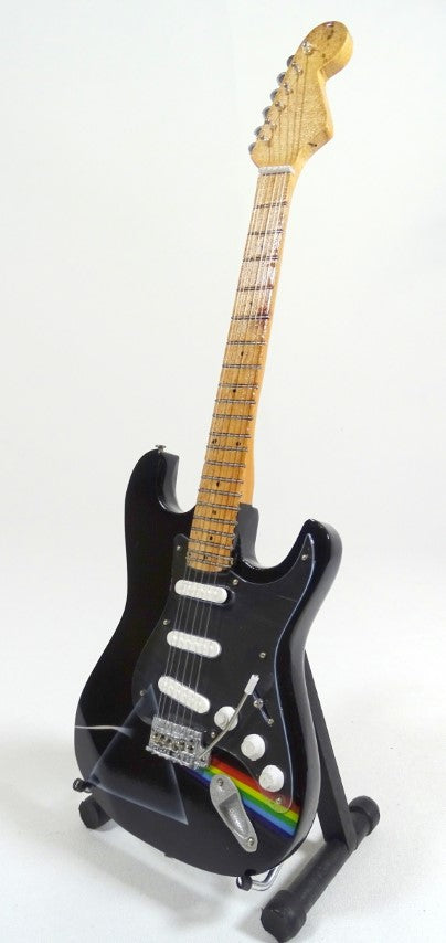 Mini-gitaar Pink Floyd van mahoniehout, handgemaakt, 27,5 cm, mogelijkheid tot personalisatie met gravure, ideaal cadeau voor muziekfans