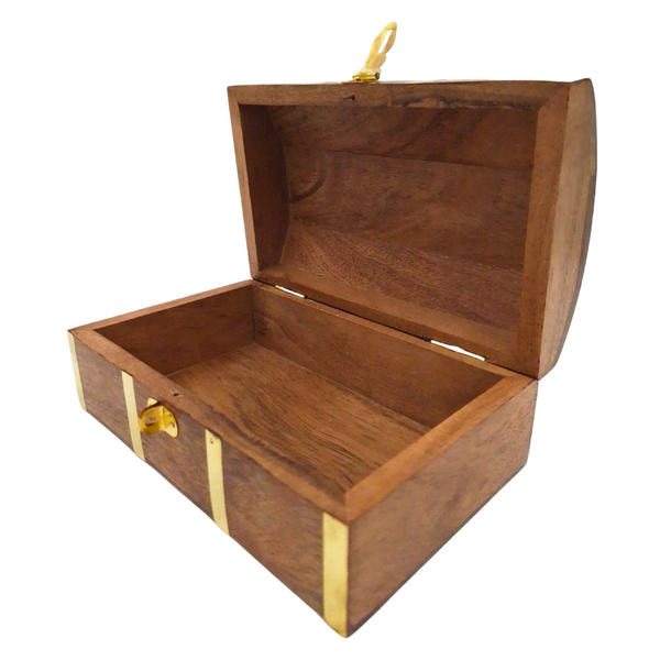 Vintage maritiem houten kistje DNU-020 met messing ankermotief, gepersonaliseerde gravure, ideaal als cadeau voor liefhebbers van de zee, afmetingen 18,4 × 12,7 × 7,6 cm