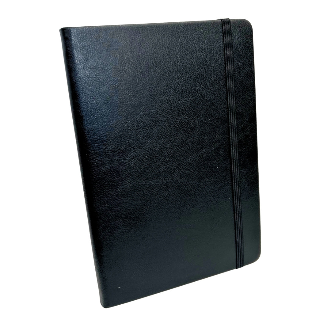 Elegante geschenkset Classico met personalisatie - leren notitieboek A5, paraplu, pen, visitekaarthouder en sleutelhanger in esthetische geschenkdoos