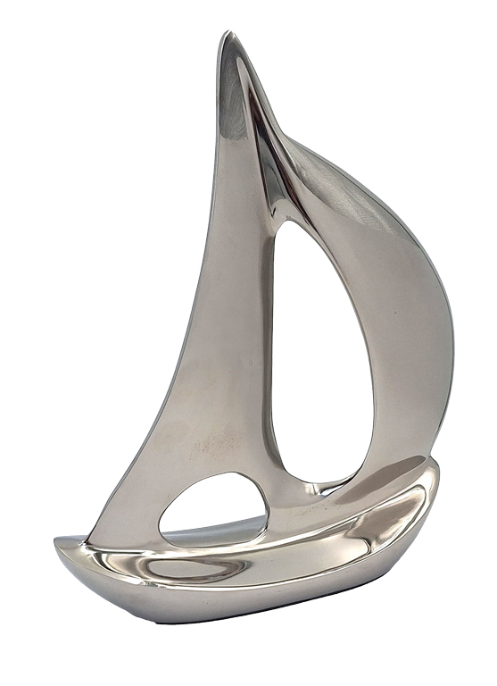 Elegant metalen modeljacht 36 cm met mogelijkheid tot personalisatie door gravure