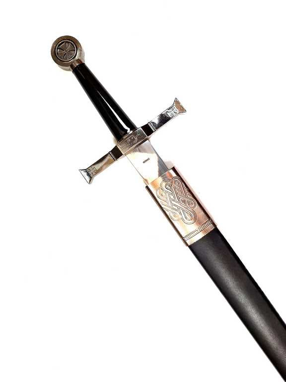 Stalen ridderzwaard 84 cm in schede - replica SW-114 met mogelijkheid tot personalisatie met gravure
