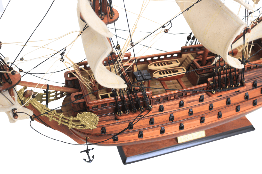 Exclusief model van het zeilschip San Felipe – SF4, mogelijkheid tot personalisatie door gravure