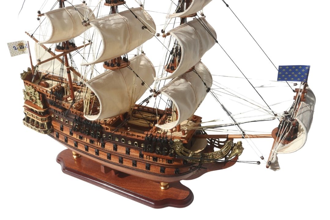 Luxueus model van het zeilschip Soleil Royal 65cm - SOL6, mogelijkheid tot personalisatie door gravure