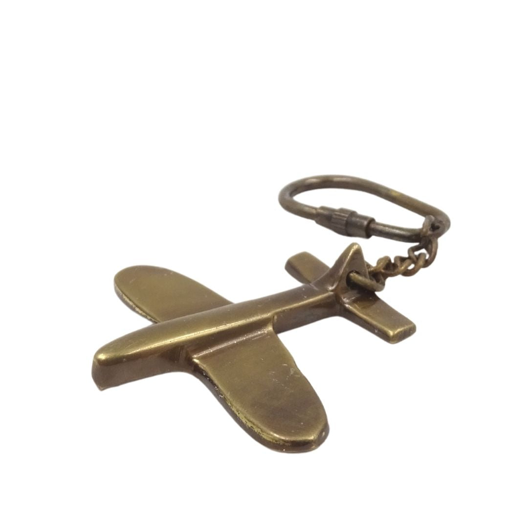 Sleutelhanger vliegtuig van aluminium N-3480B, personaliseerbaar met gravure