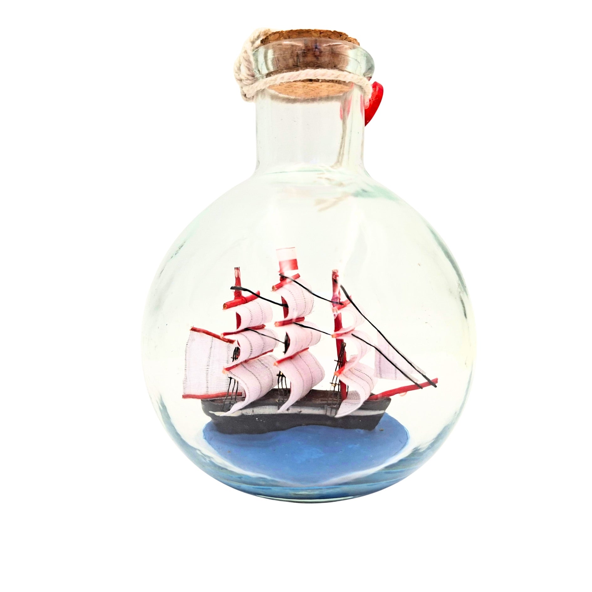 Schip in fles Rafandynka met mogelijkheid tot personalisatie met gravure – klassieke maritieme decoratie van 8,5 cm als cadeau voor een zeilliefhebber