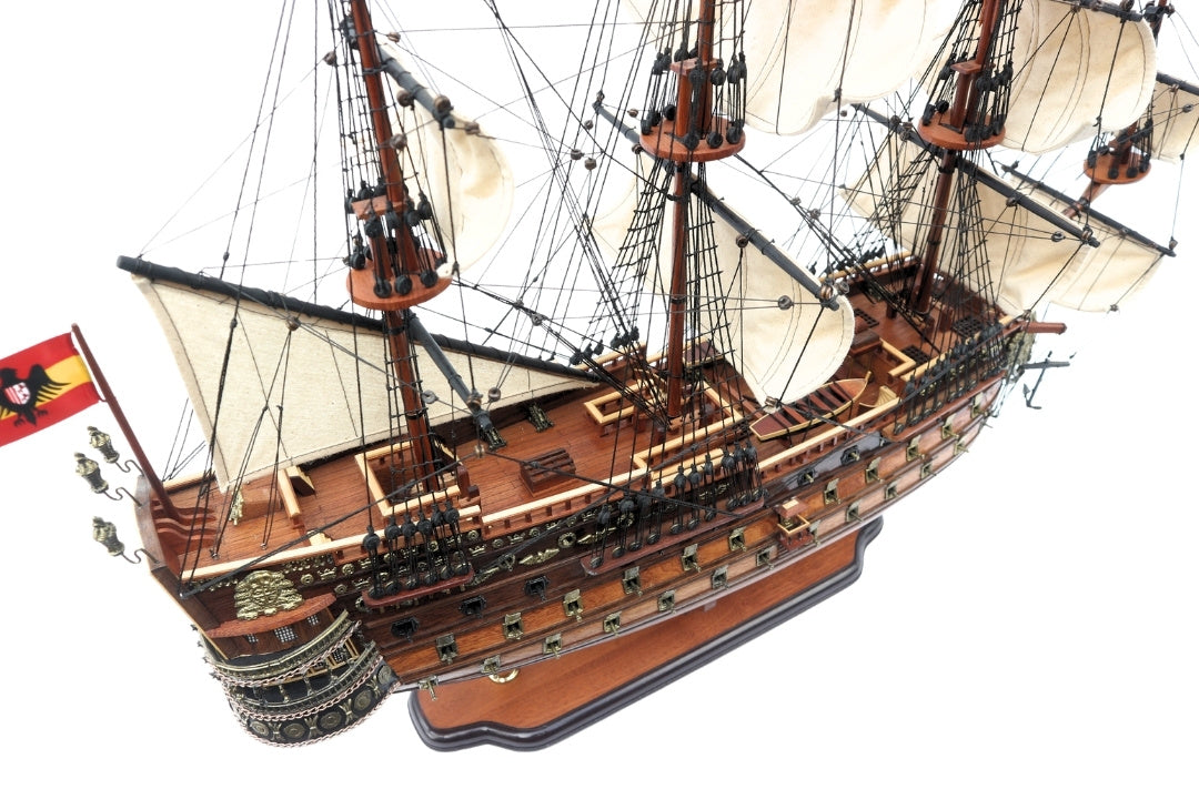Model van het zeilschip San Felipe 80cm, mogelijkheid tot personalisatie door gravure