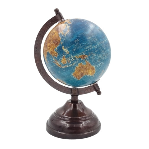 Decoratieve globe Blue Ocean met gepersonaliseerde gravure