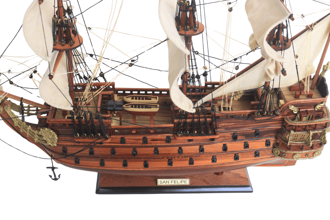 Exclusief model van het zeilschip San Felipe – SF4, mogelijkheid tot personalisatie door gravure
