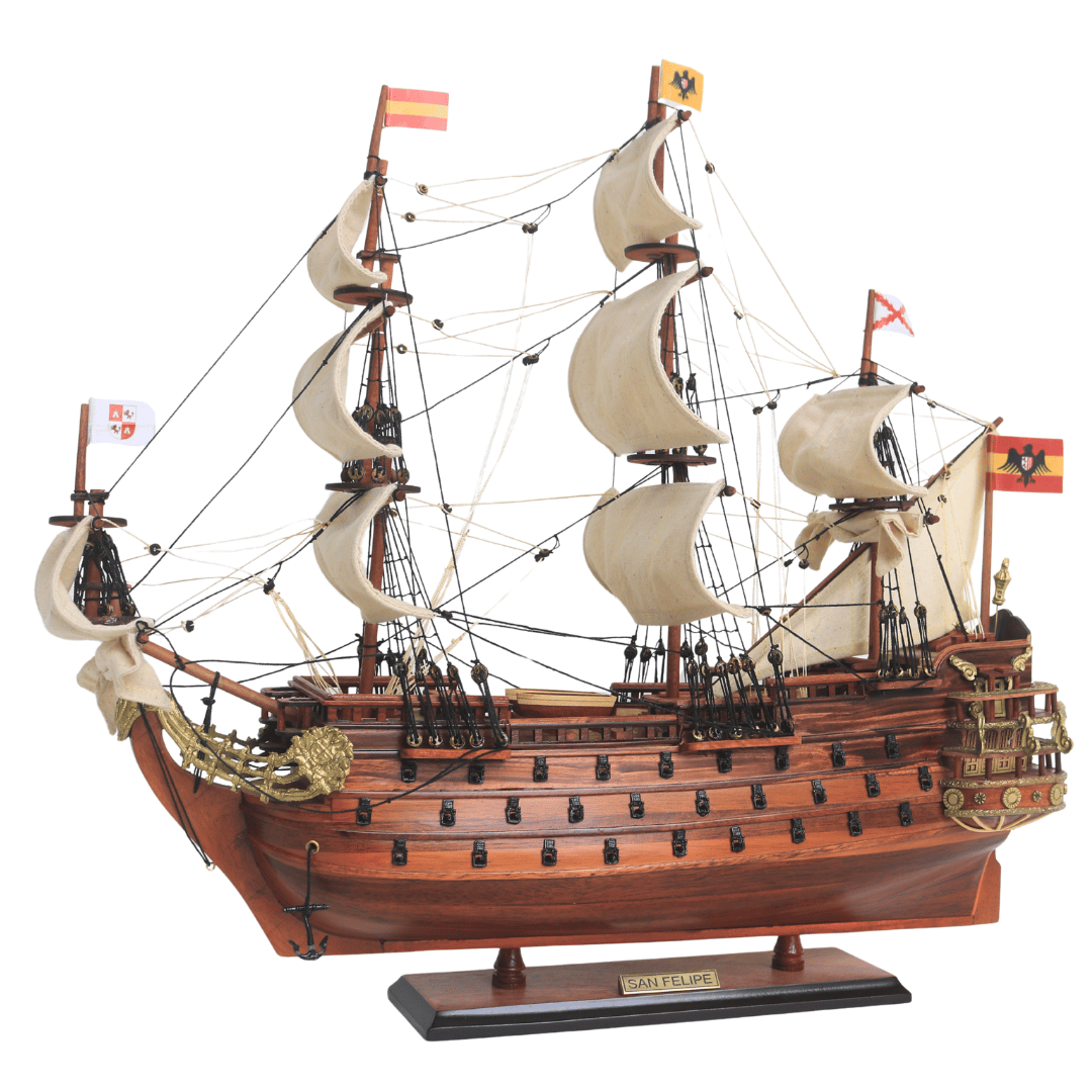 Exclusief model van het zeilschip San Felipe – SF4, mogelijkheid tot personalisatie door gravure