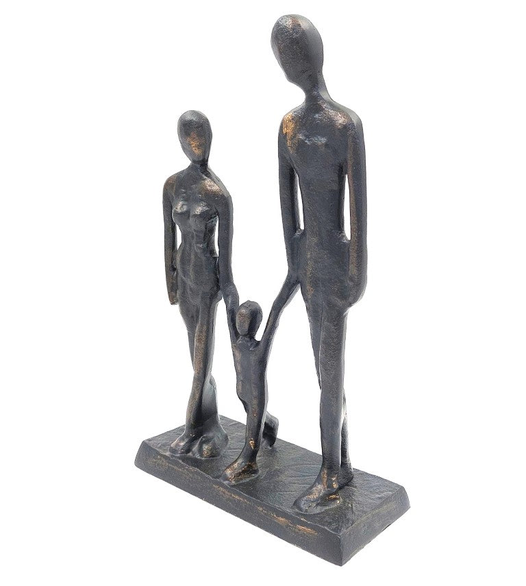 Gezin met kind decoratief beeldje DI-FIG-022