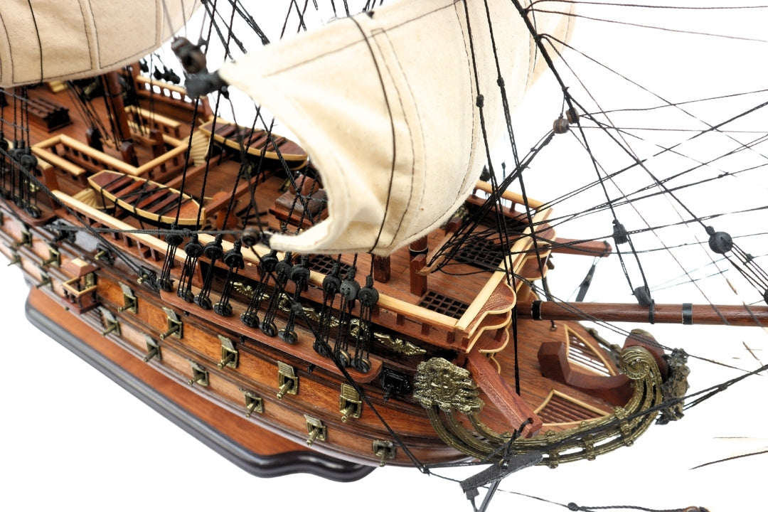 Model van het zeilschip San Felipe 80cm, mogelijkheid tot personalisatie door gravure