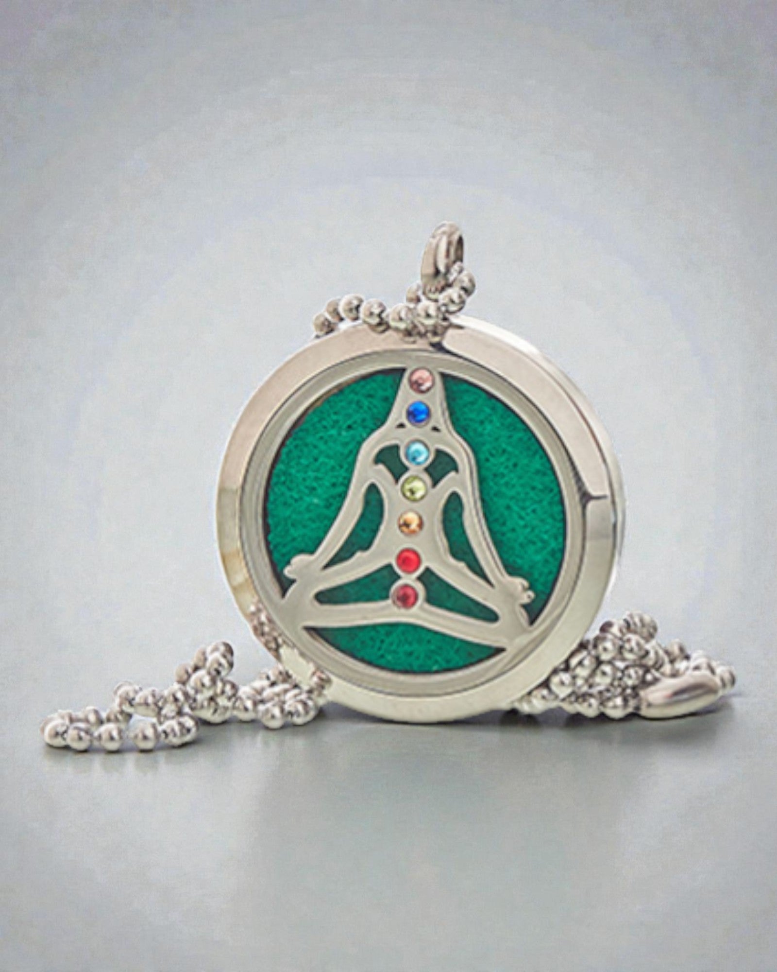 ZenAura – Aromatherapeutische yoga-chakra-halsketting 30 mm