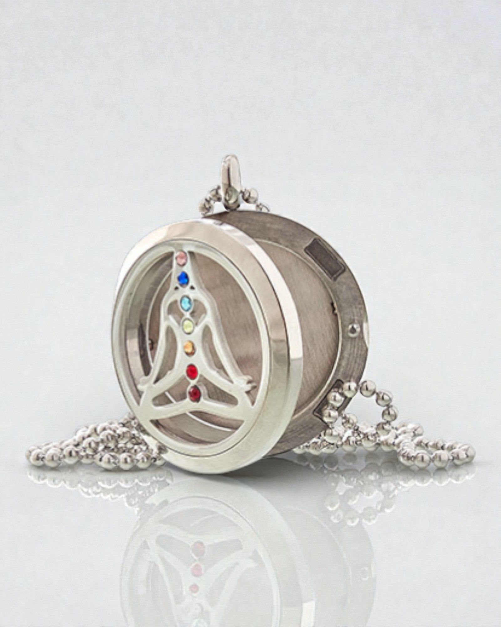 ZenAura – Aromatherapeutische yoga-chakra-halsketting 30 mm