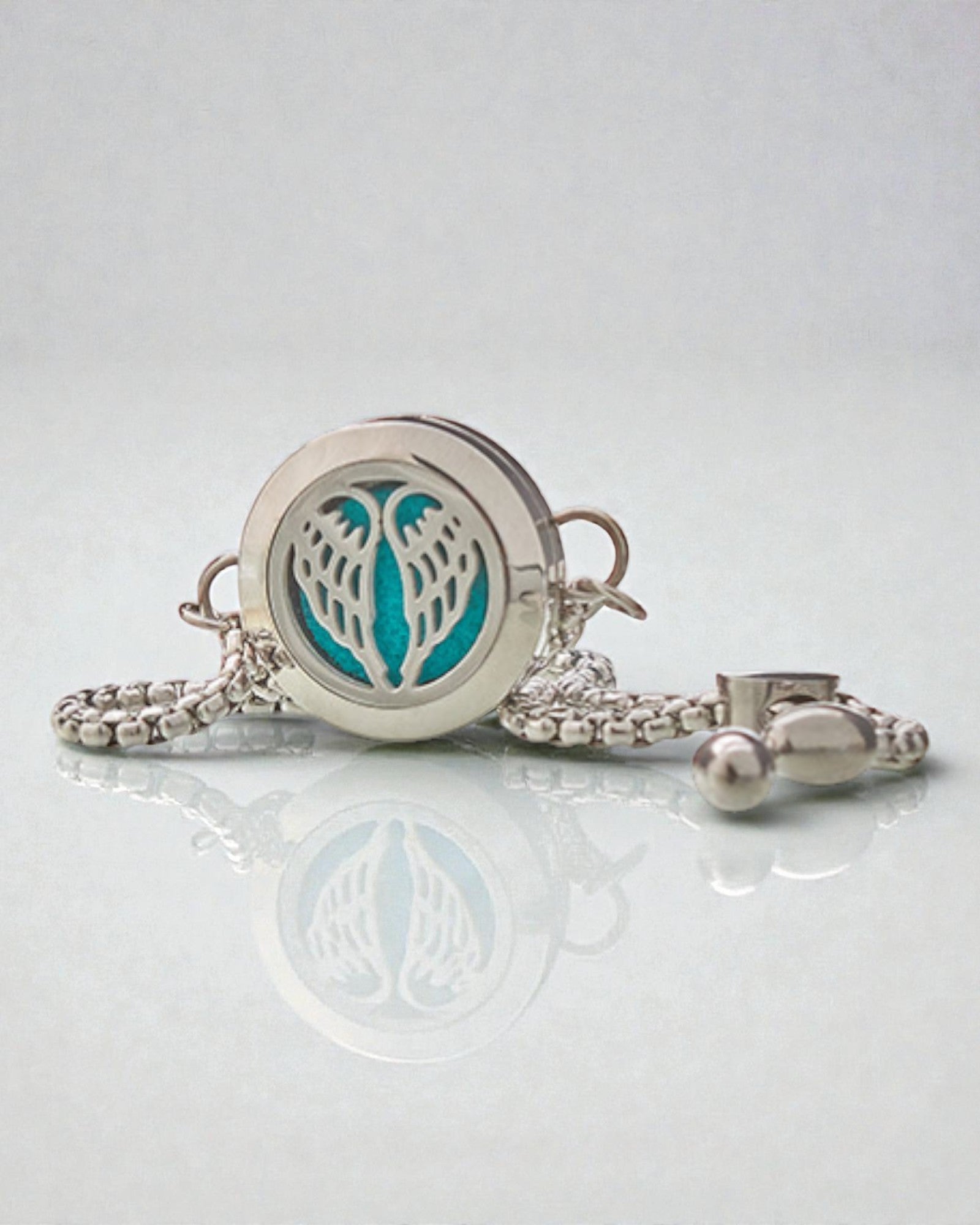 Aurora Wings – Aromatherapiearmband met engelenvleugels 20 mm