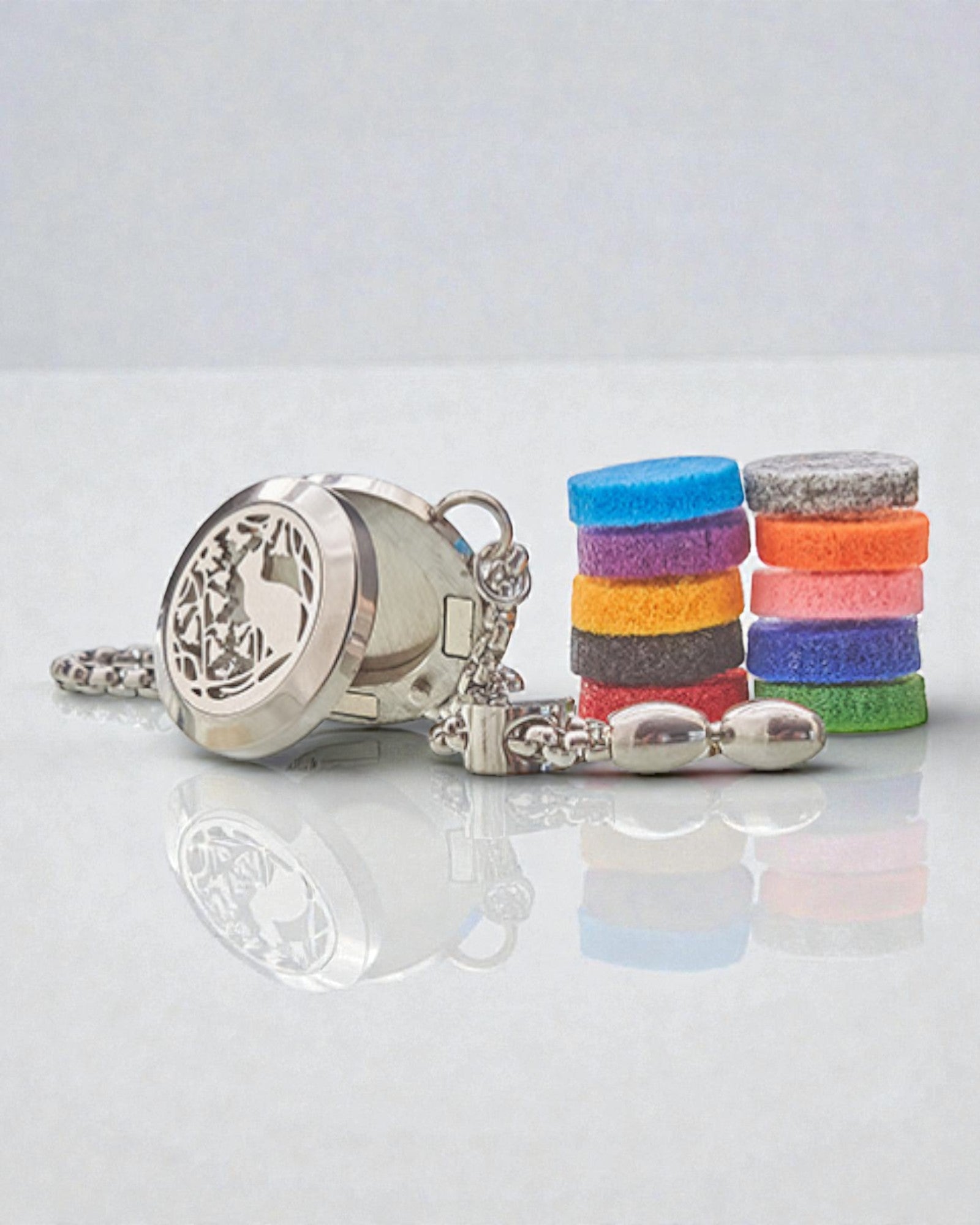 Armband Aromalife Kattenbloesem – geurmedaillon Kat en Bloemen 20 mm