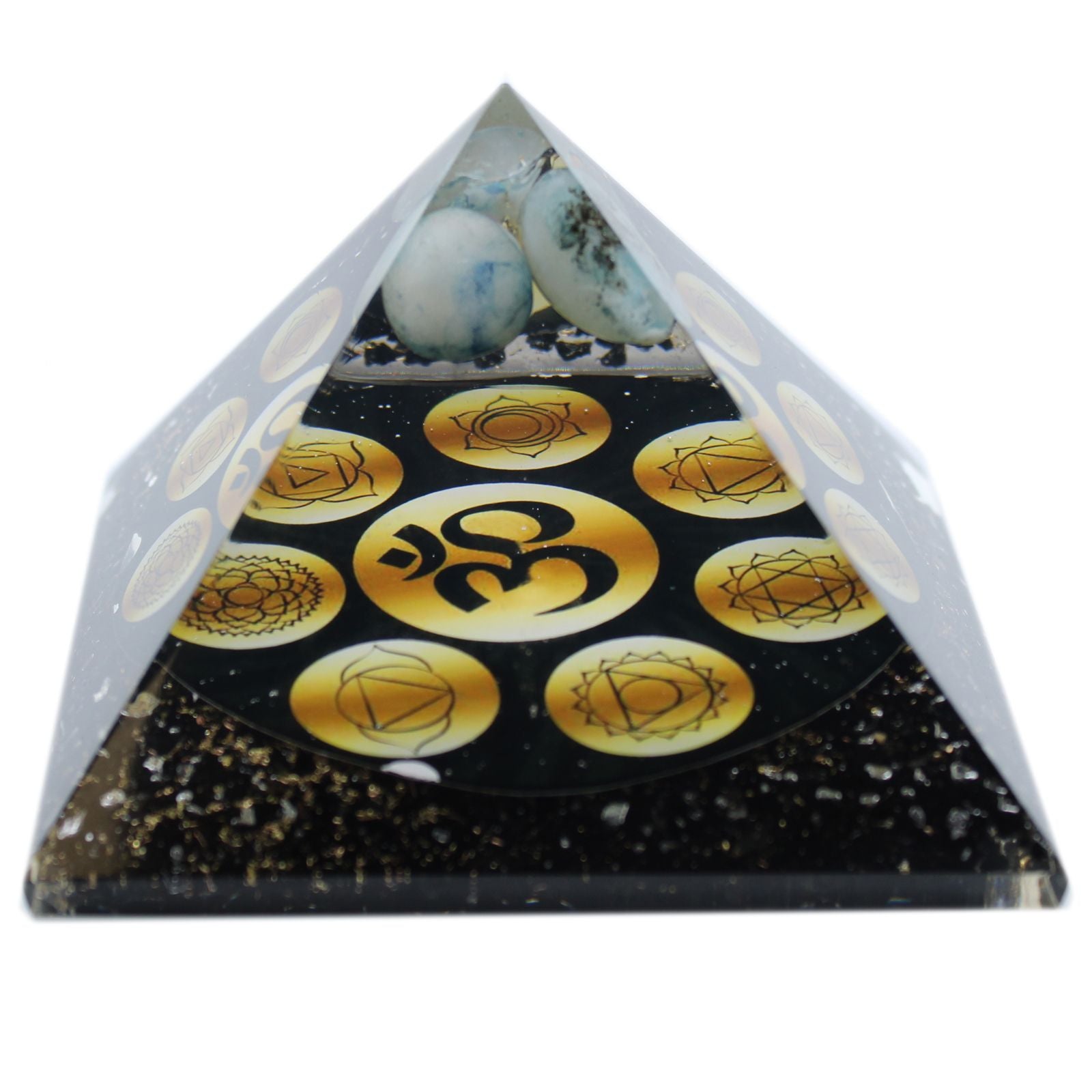 Orgonietpiramide Midnight Om Chakra