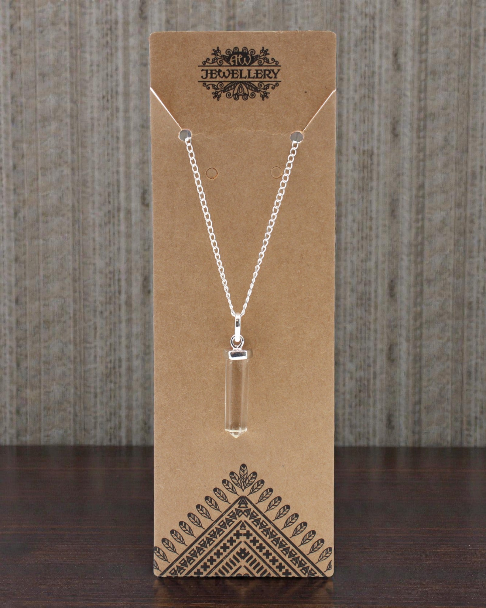 Kristallen Punt – Klassieke puntvormige hanger van bergkristal