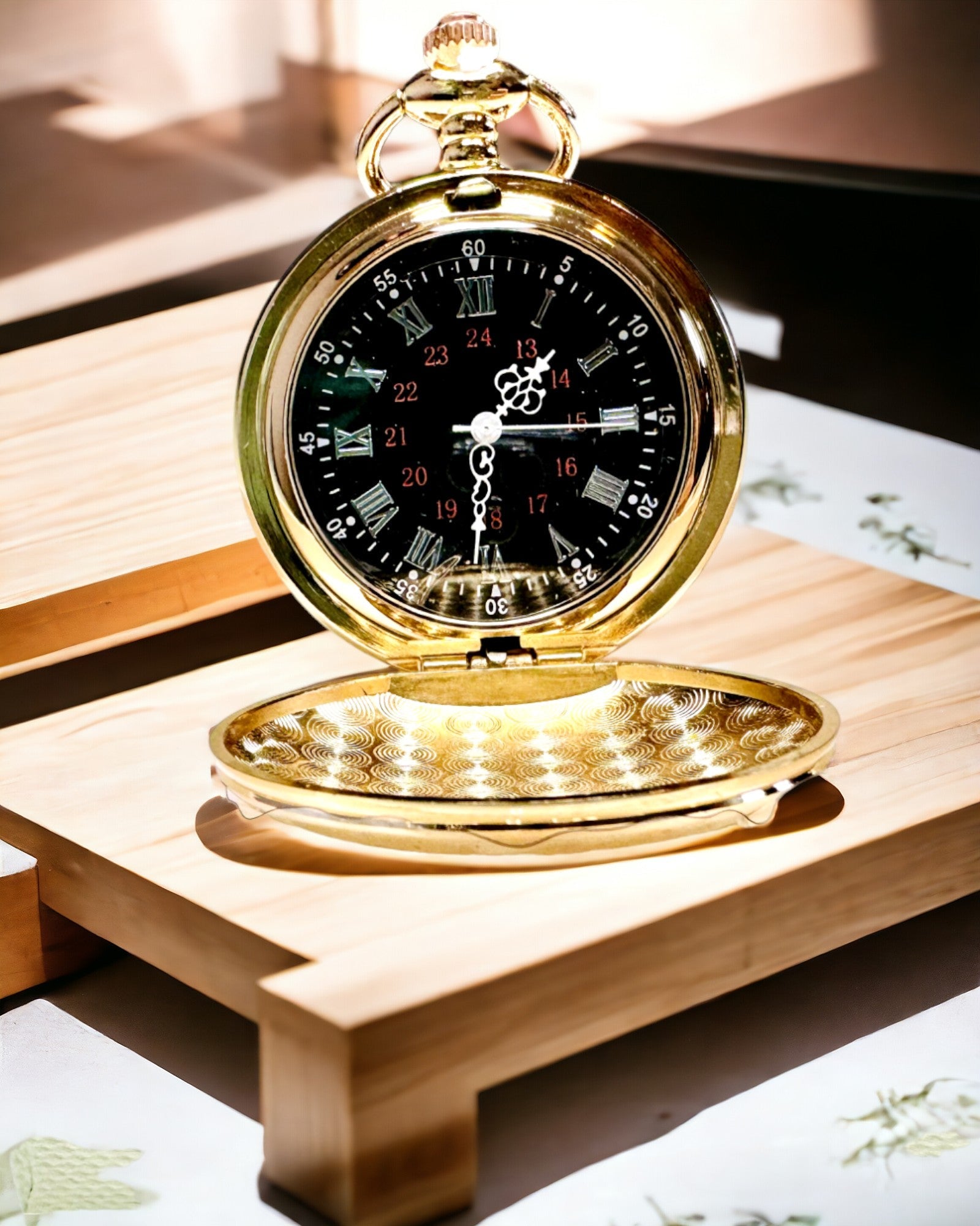 Klassieke Stijl Zakhorloge – Roségoud, Vintage Elegantie