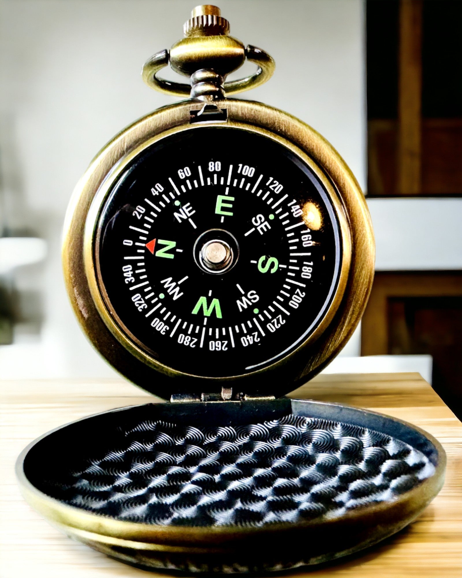 Zakkompas Retro met New York-thema – Multifunctioneel, Elegant Kompas met Afbeelding van het Vrijheidsbeeld
