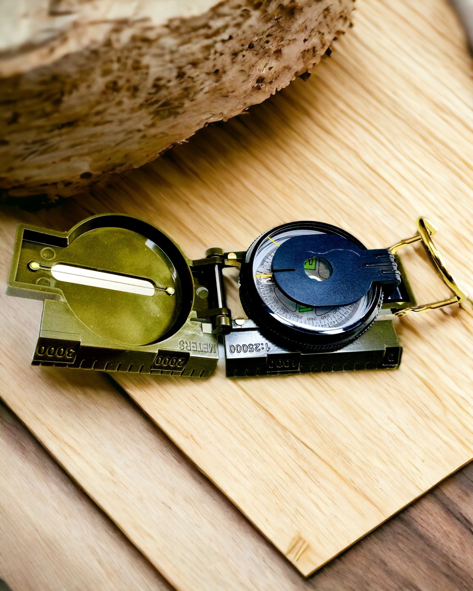 Waterdichte Kompas Navigatie van Hoge Precisie in Legergroene Kleur – Betrouwbaar in Oriëntatie, mogelijkheid tot graveren