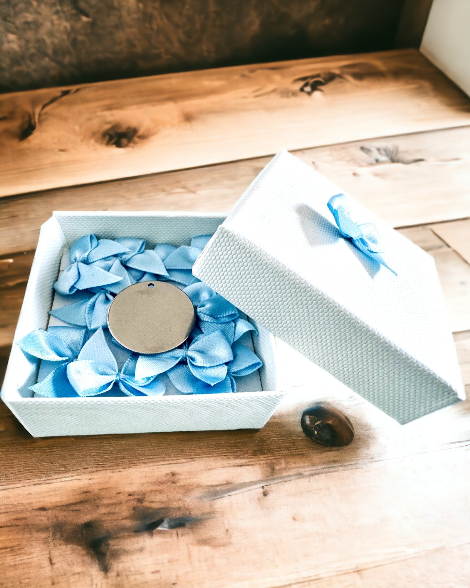 Ronde Hanger van Roestvrij Staal als cadeau met de mogelijkheid tot Personalisatie, graveren