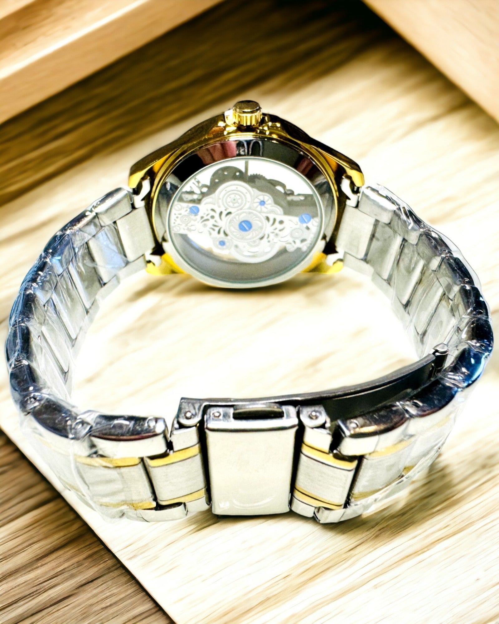 Mannen Kwarts Horloge "Vision Sport" – Dubbelzijdig Transparant met Aluminium