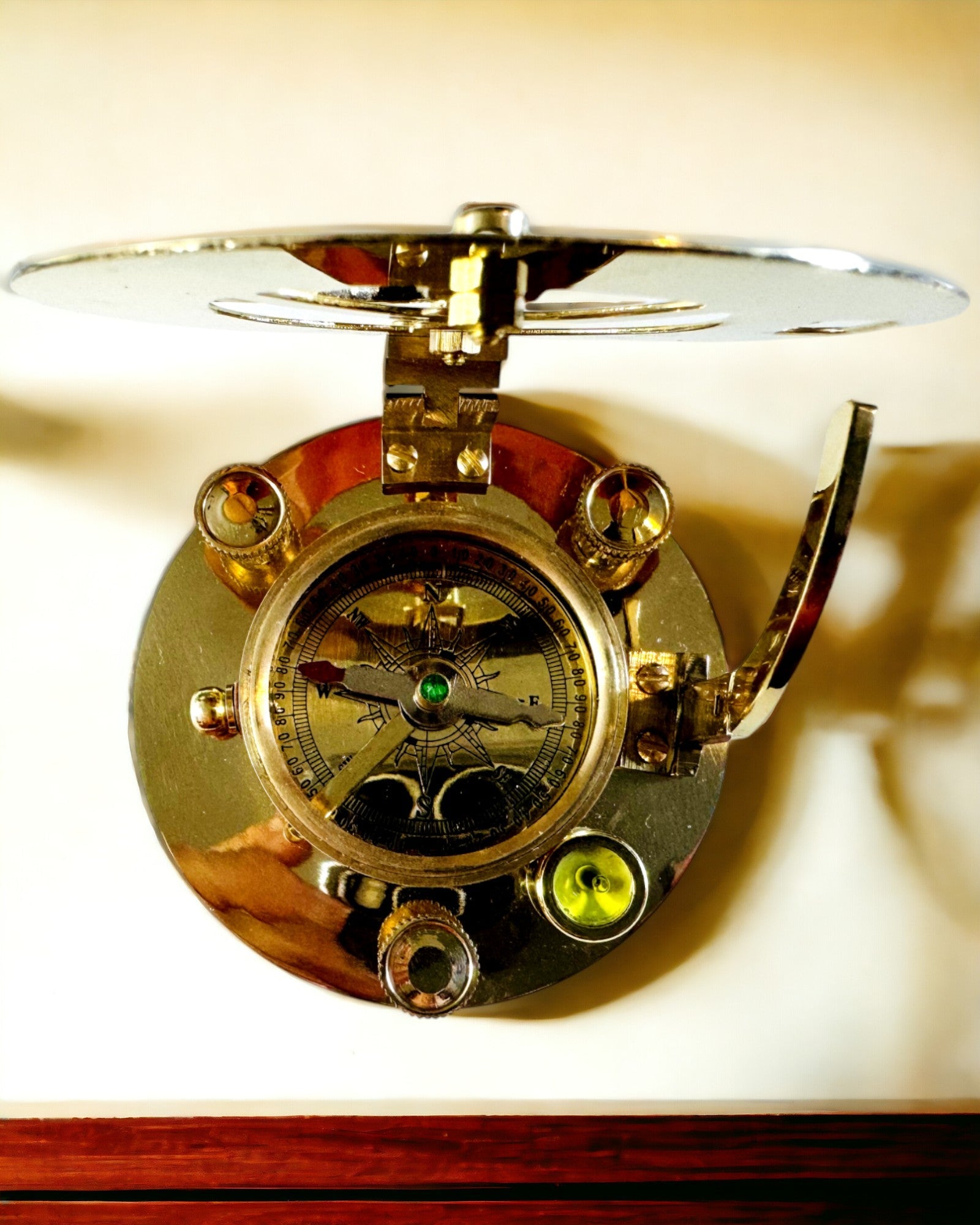 Navigatiekompas met Sextant en Personaliseringsmogelijkheid - Maritiem XL