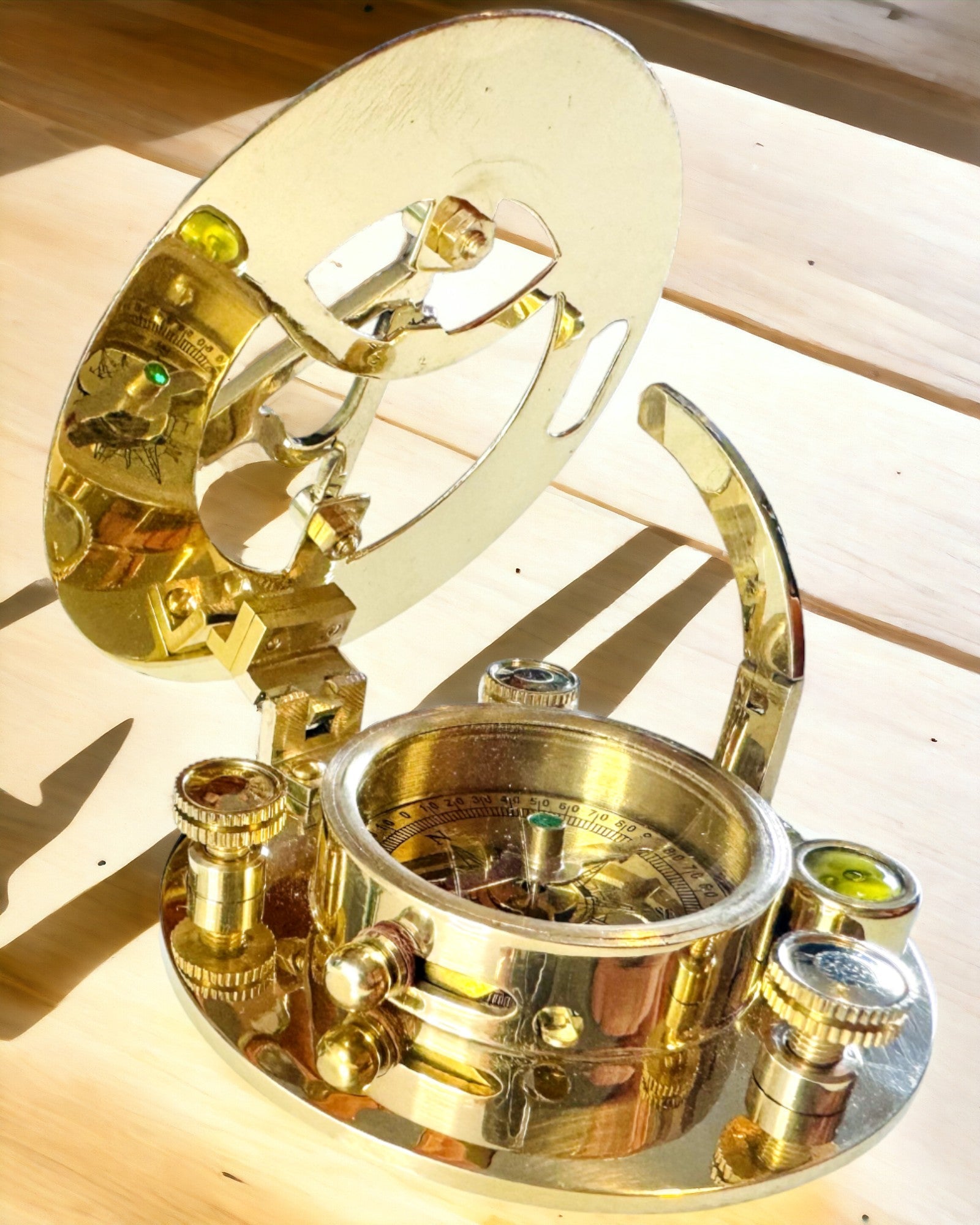 Navigatiekompas met Sextant en Personaliseringsmogelijkheid - Maritiem XL