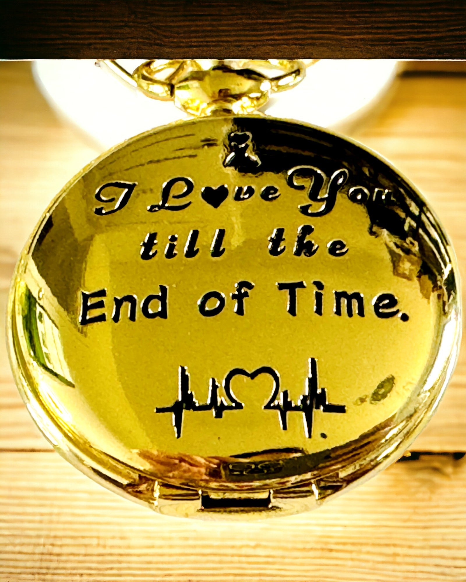 Gouden Retro Stijl Zakhorloge met Graveermogelijkheid