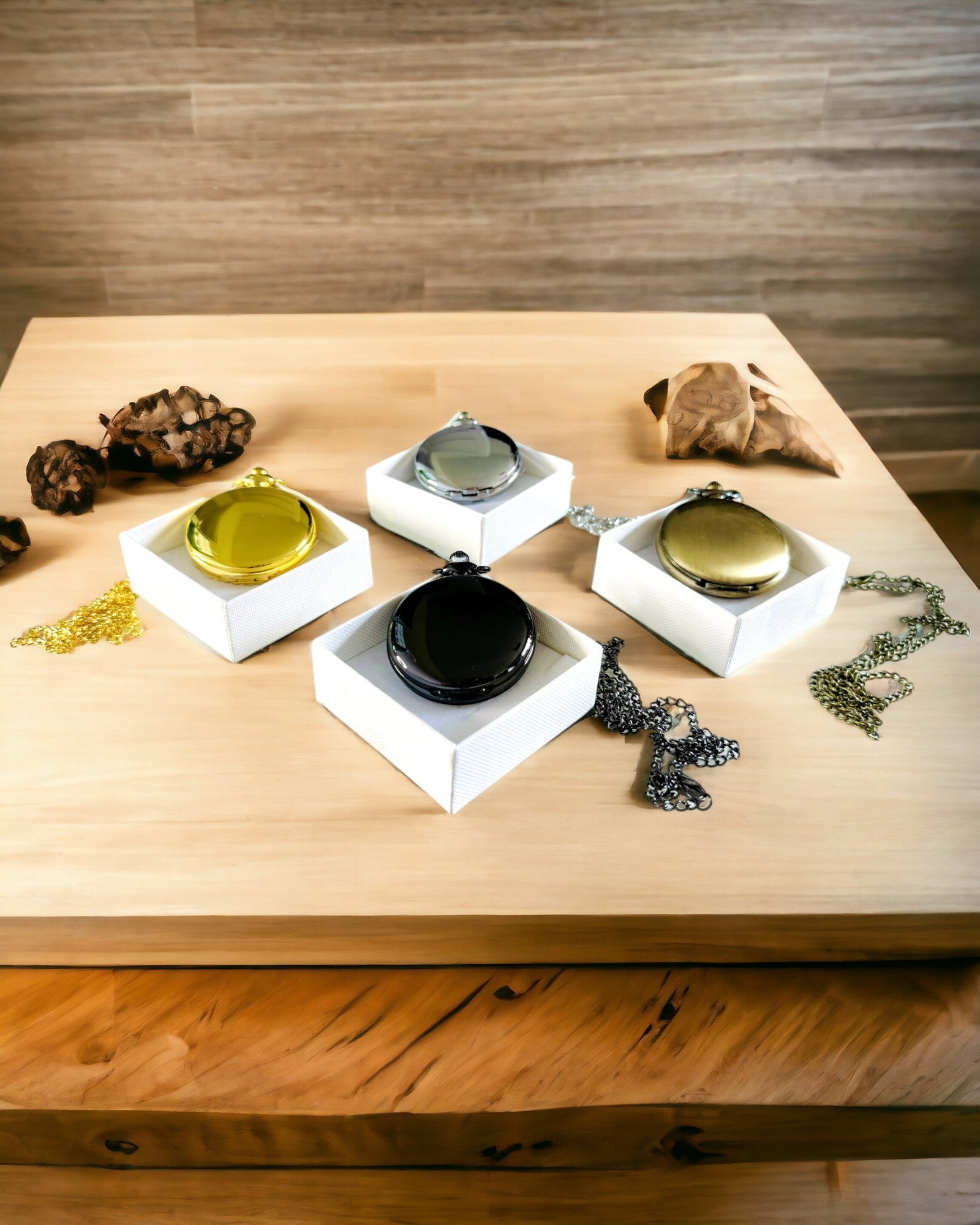 Gouden Vintage Zakhorloge met Graveermogelijkheid